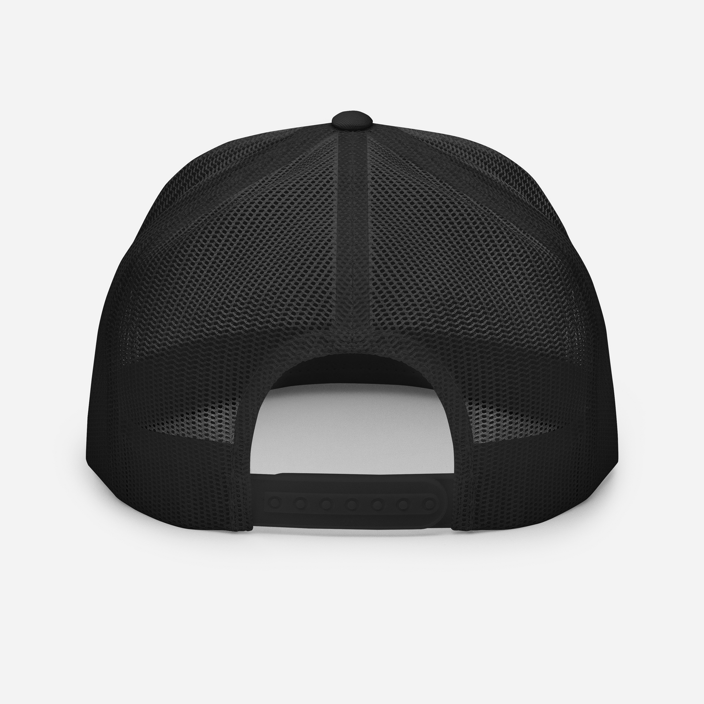 Back of Graffiti Tag Trucker Cap in Black