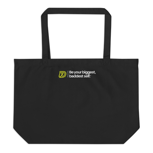 Back of Team Zilla Large Eco-Friendly Tote in Black