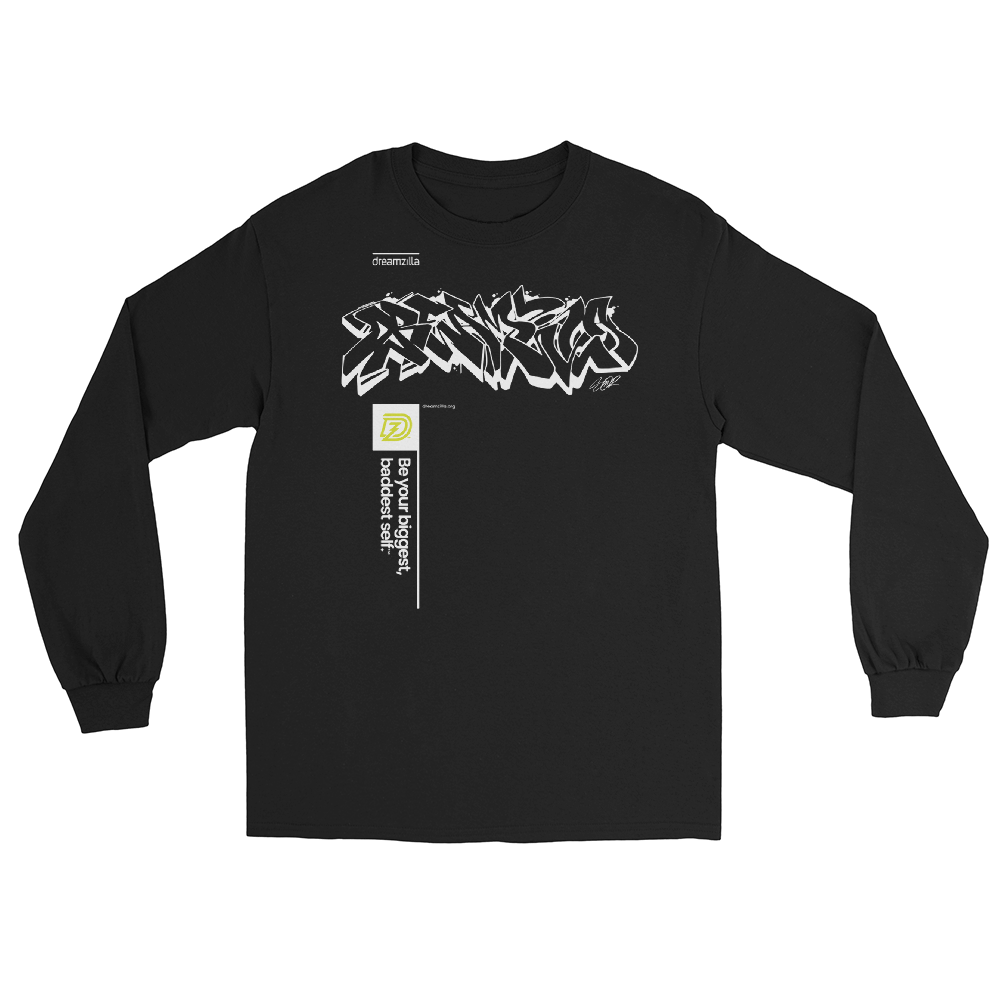 Graffiti Wildstyle by Sanitor ByBBS Unisex Long Sleeve Tee in Black