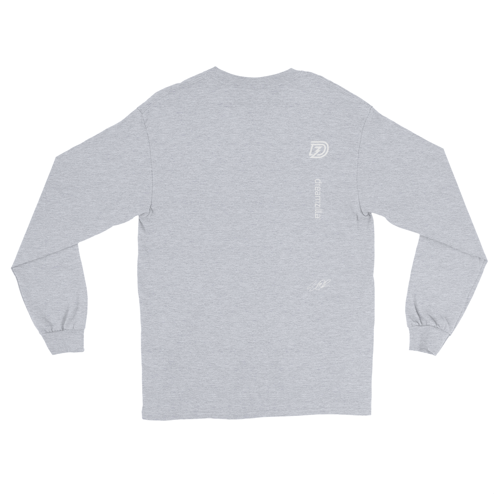 Back of Graffiti Wildstyle by Sanitor ByBBS Unisex Long Sleeve Tee in Sport Grey