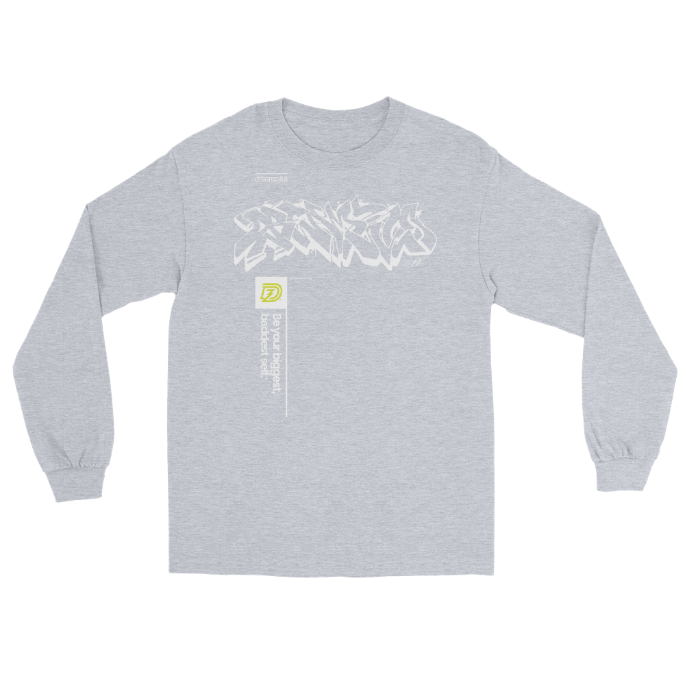 Graffiti Wildstyle by Sanitor ByBBS Unisex Long Sleeve Tee in Sport Grey