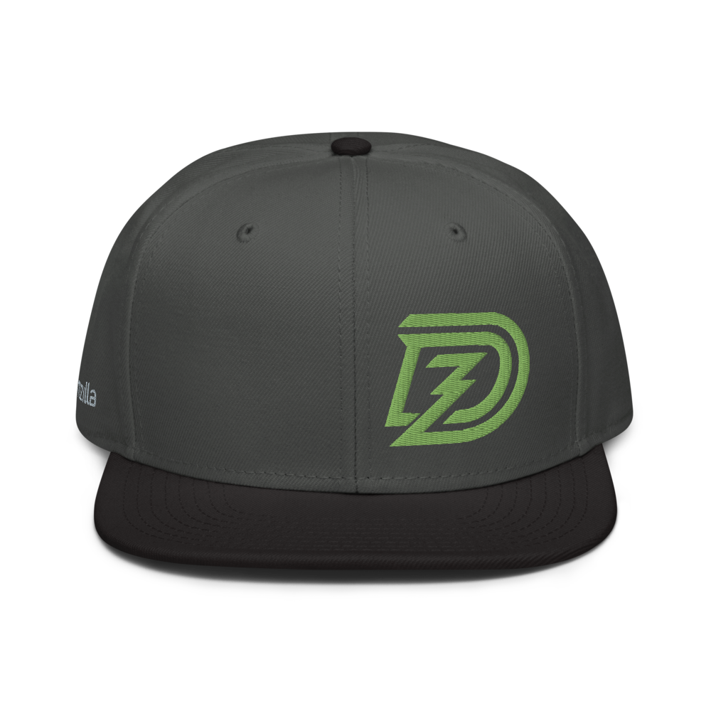 DZ Snapback in Charcoal Gray with Black Brim