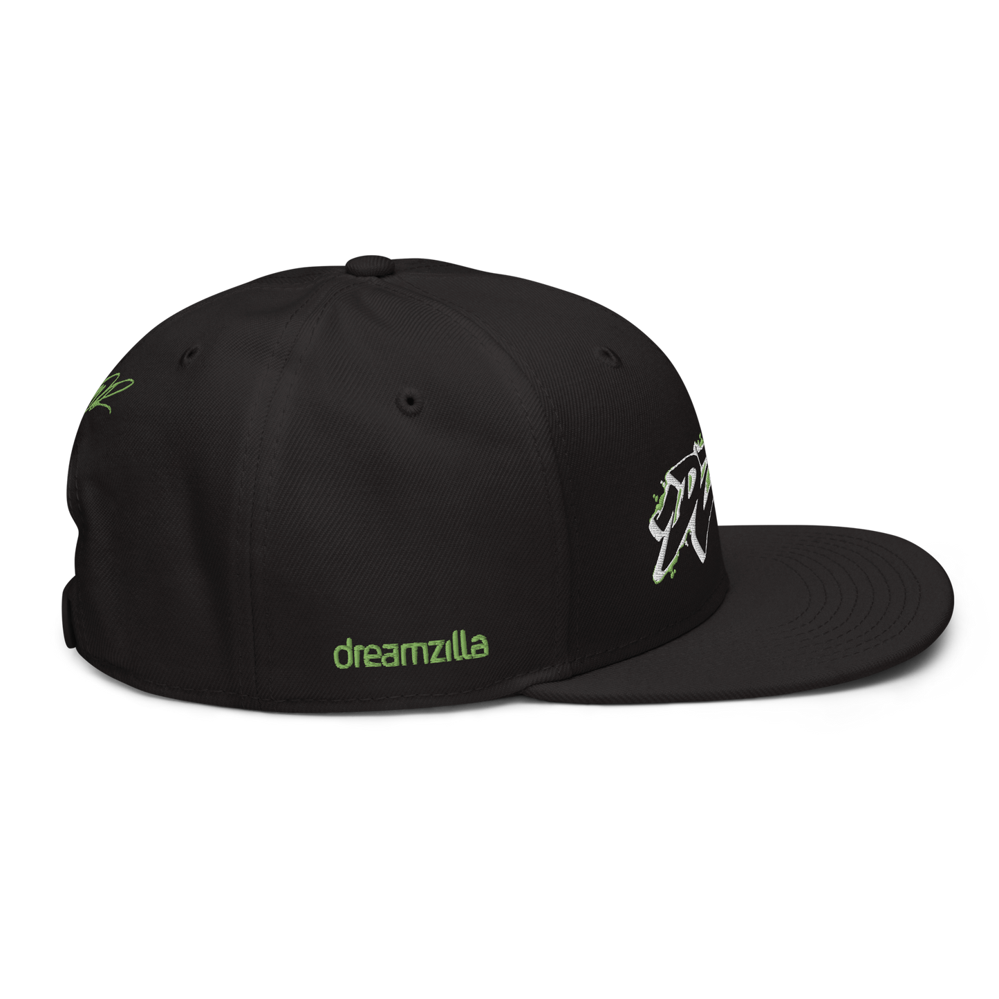 Side of Graffiti DZA Snapback by Sanitor in Black