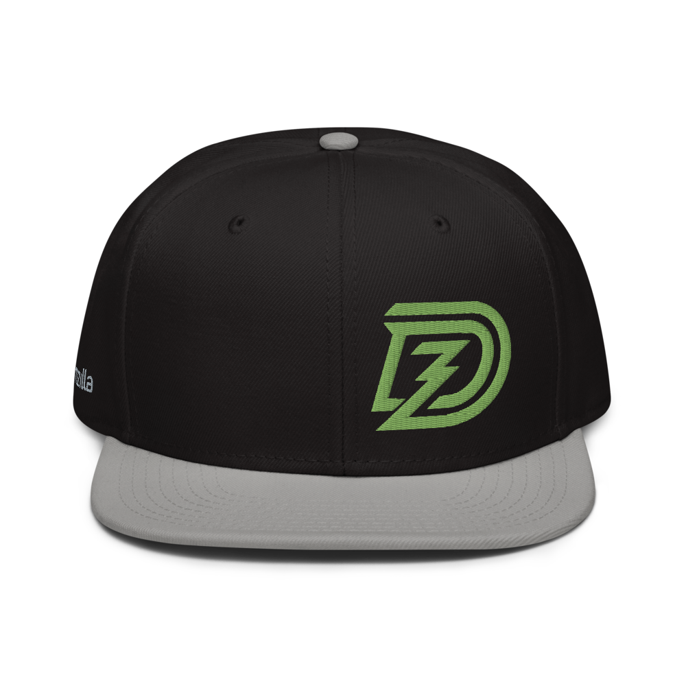 DZ Snapback in Black with Gray Brim