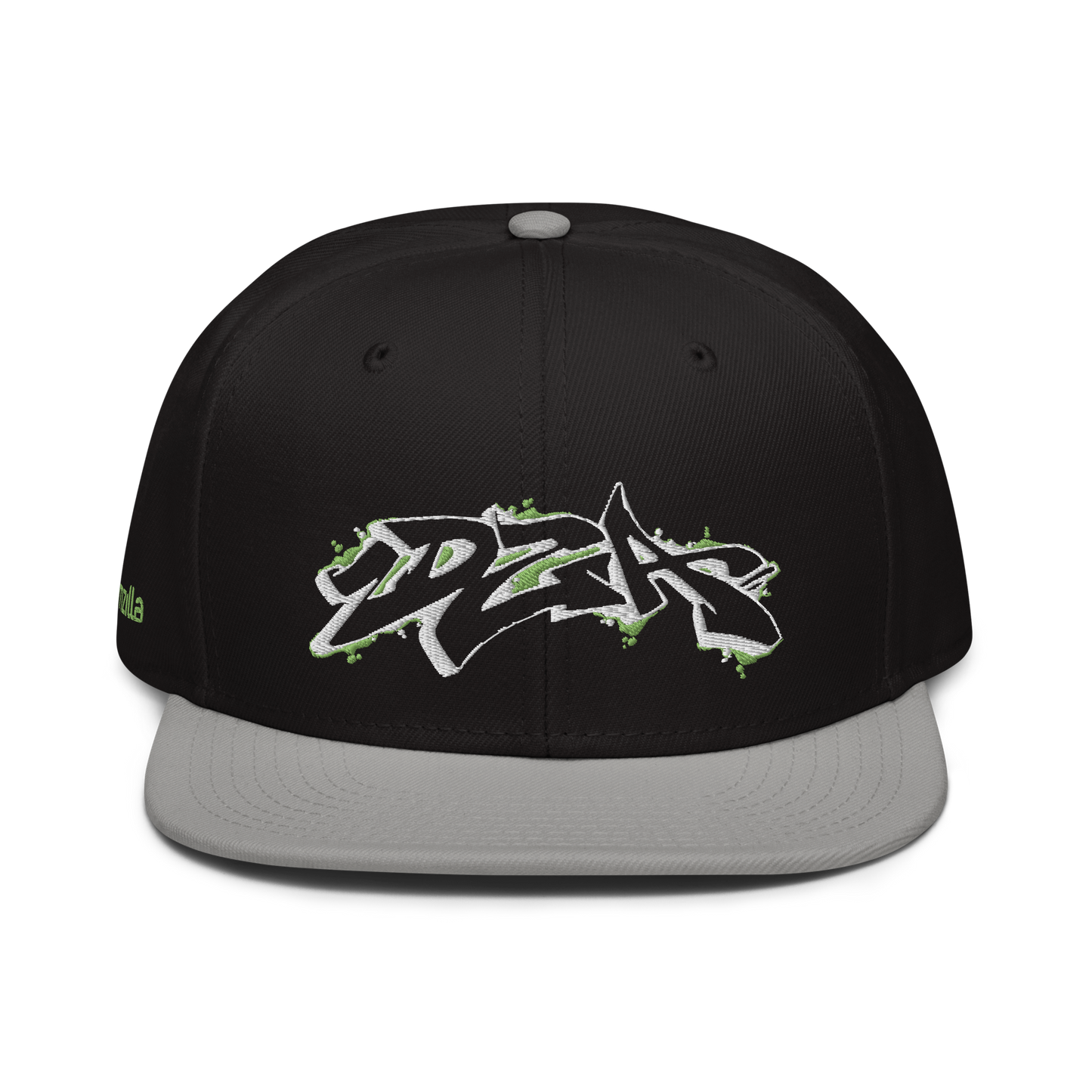 Graffiti DZA Snapback by Sanitor in Black with Gray Brim