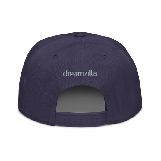 Back of Team Zilla Snapback in Navy Blue