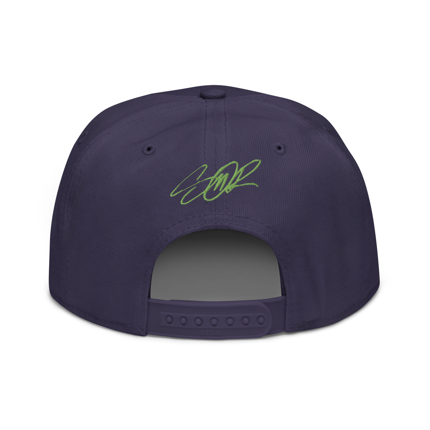 Back of Graffiti DZA Snapback by Sanitor in Navy Blue