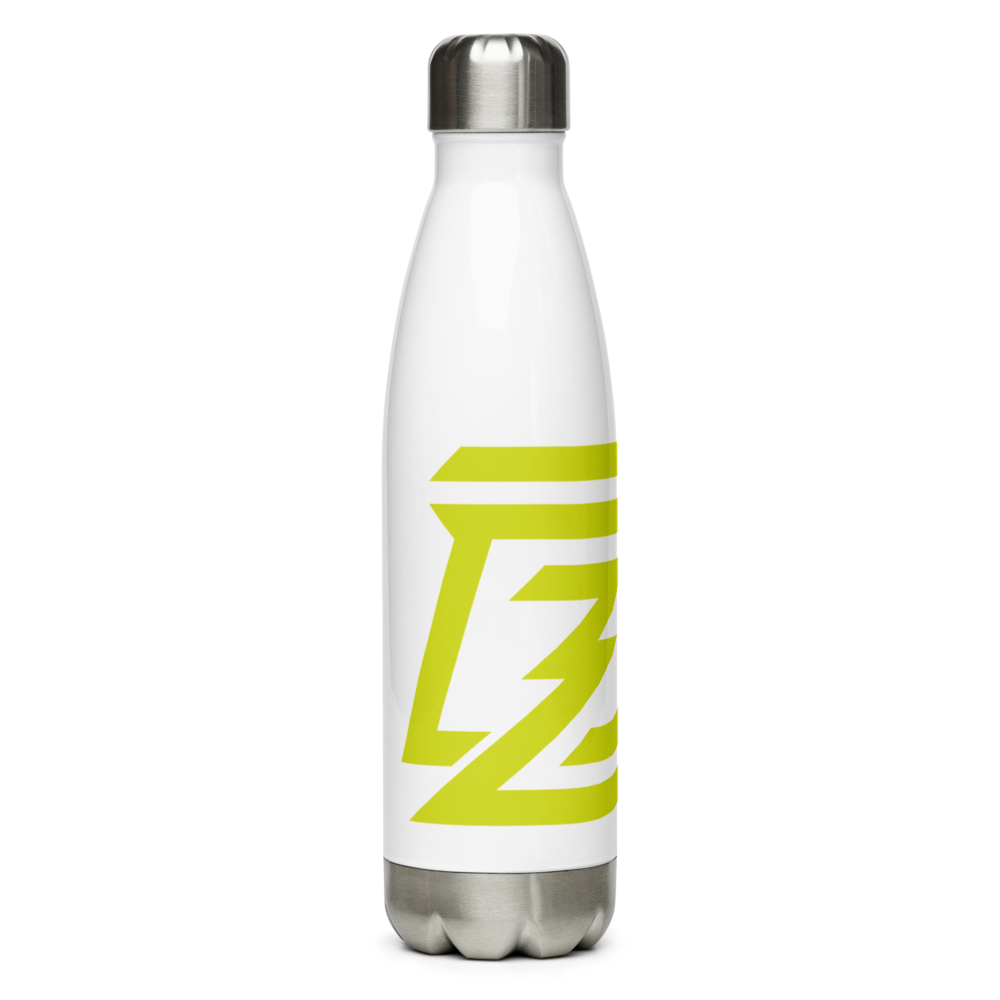Right Side of Stainless Steel Water Bottle in White