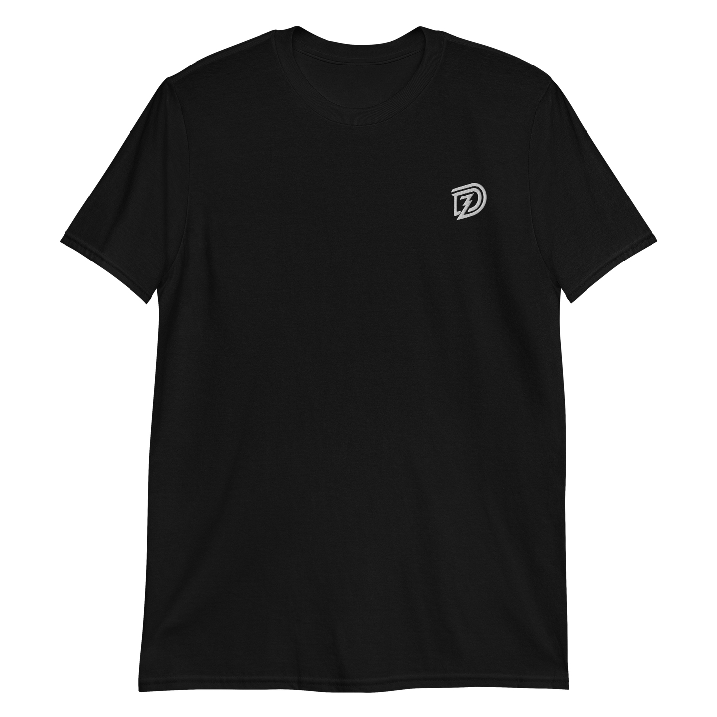 DZ Monochrome Embroidered Unisex Short Sleeve Tee in Black