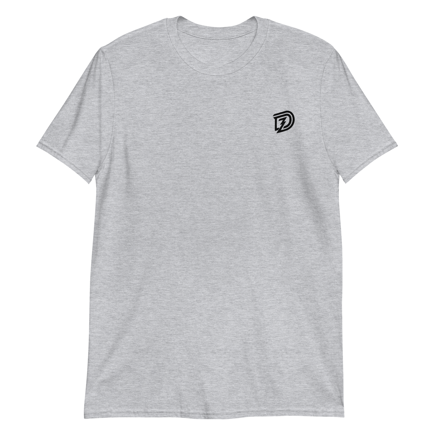 DZ Monochrome Embroidered Unisex Short Sleeve Tee in Grey
