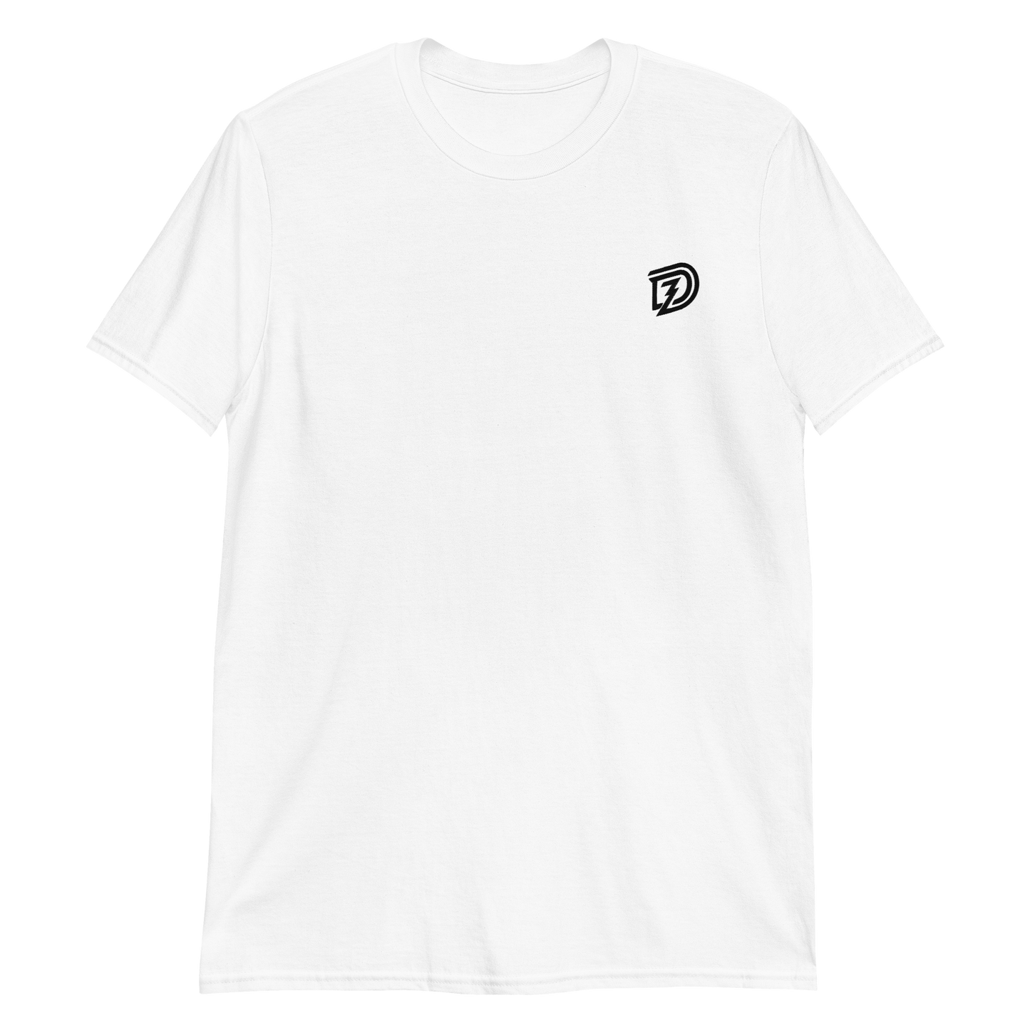 DZ Monochrome Embroidered Unisex Short Sleeve Tee in White