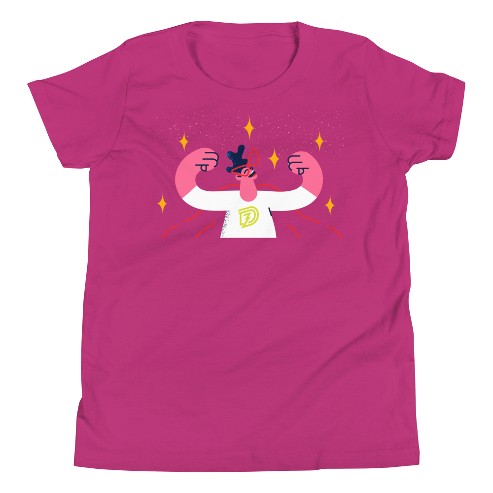 Big Bad Hero Youth Tee in Berry