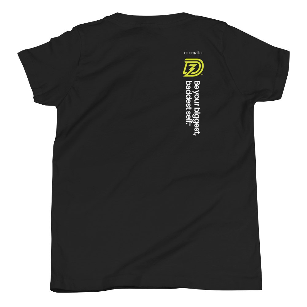 Back of Big Bad Hero Youth Tee in Black