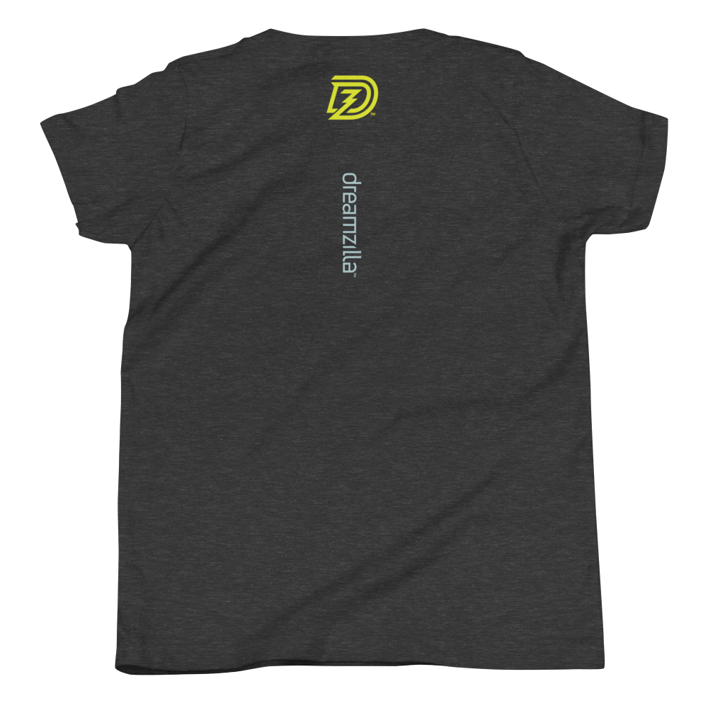 Back of Big and Bad - Youth Short Sleeve Tee in Dark Grey Heather