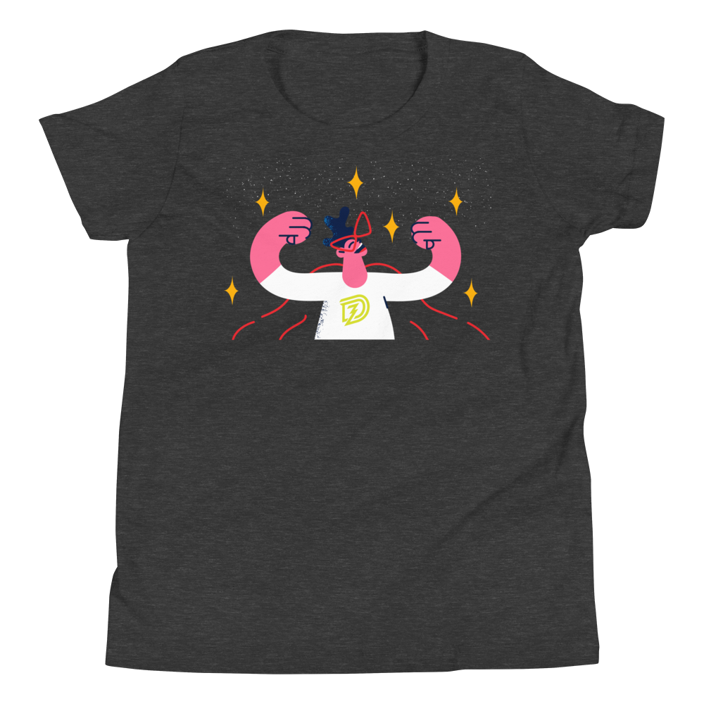 Big Bad Hero Youth Tee in Dark Grey Heather