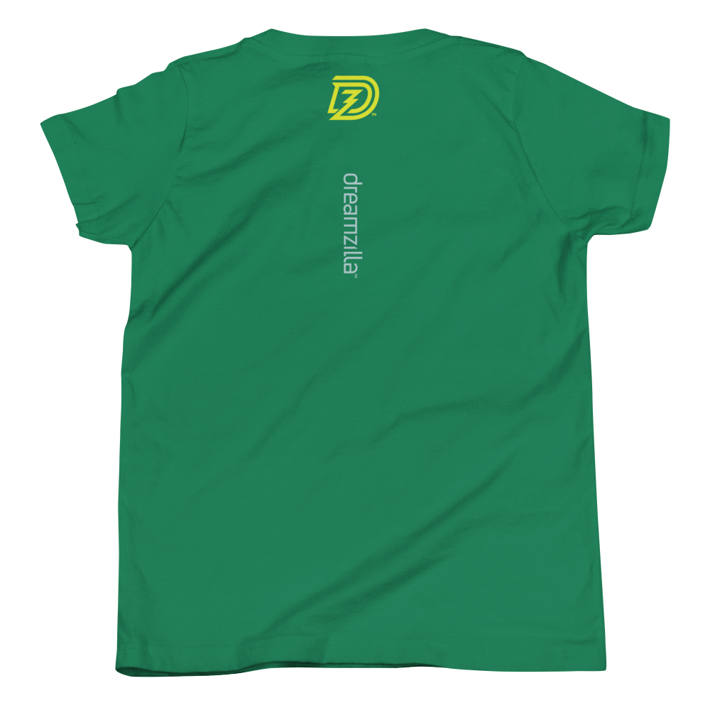 Back of Big and Bad - Youth Short Sleeve Tee in Kelly