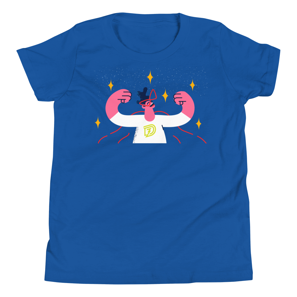 Big Bad Hero Youth Tee in True Royal