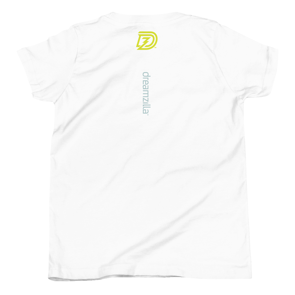 Back of Big and Bad - Youth Short Sleeve T-Shirt in White