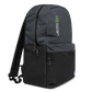 Left side of Embroidered DZ Champion Backpack in Heather Black