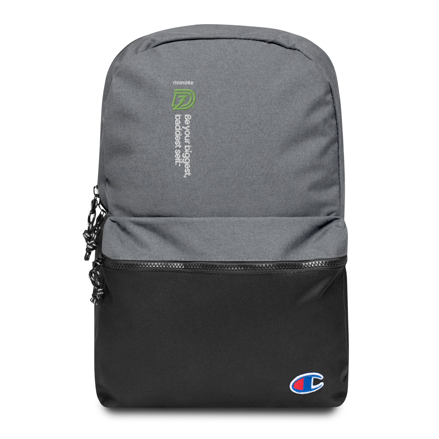 Embroidered DZ Champion Backpack in Heather Grey