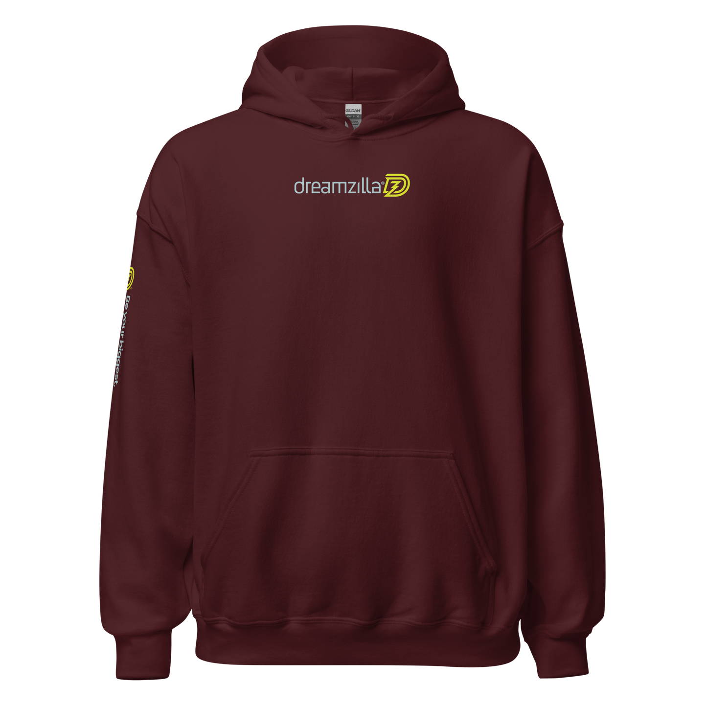 Dreamzilla Backbone Unisex Hoodie in Maroon