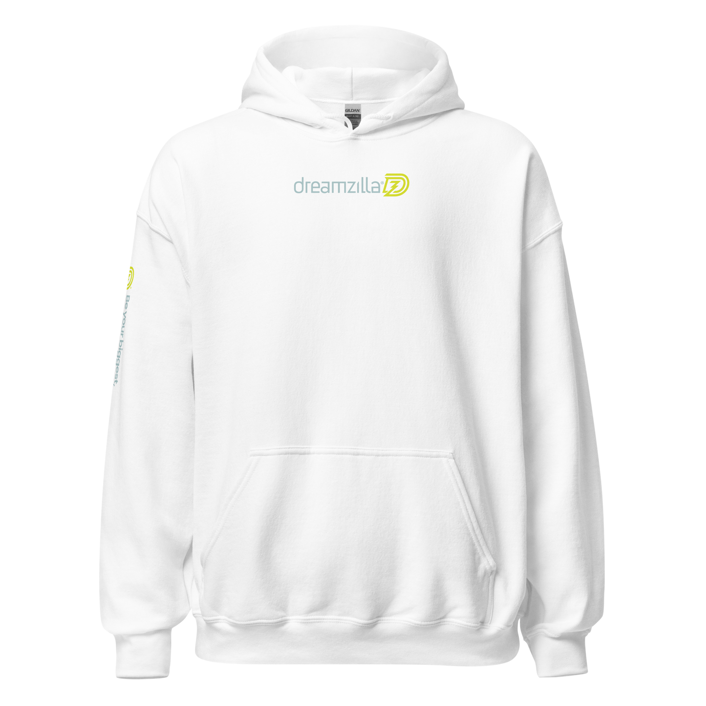 Dreamzilla Backbone Unisex Hoodie in White