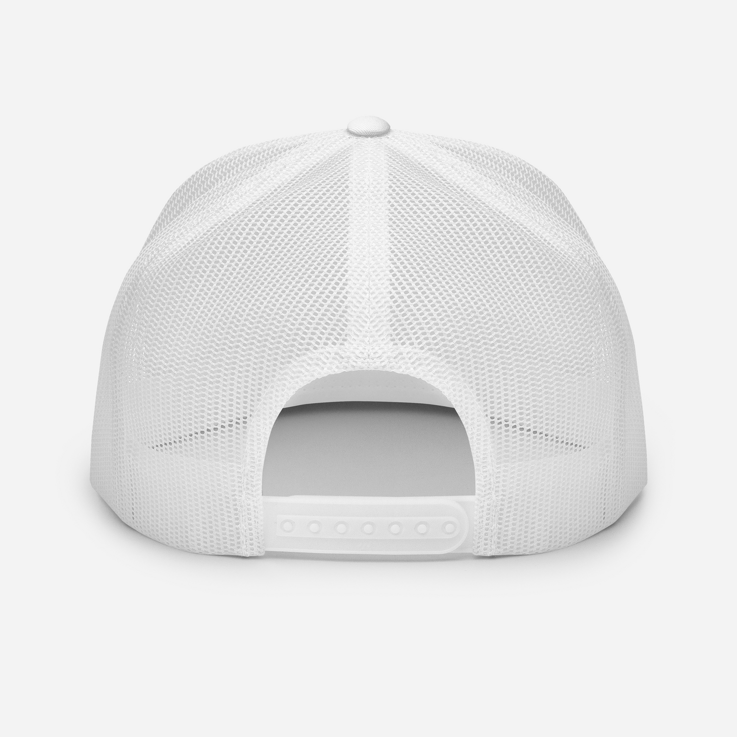 Back of Graffiti Tag Trucker Cap in White