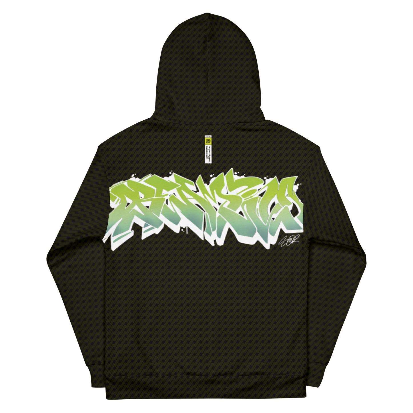 Back of Graffiti Wildstyle by Sanitor Unisex Hoodie with Hood up