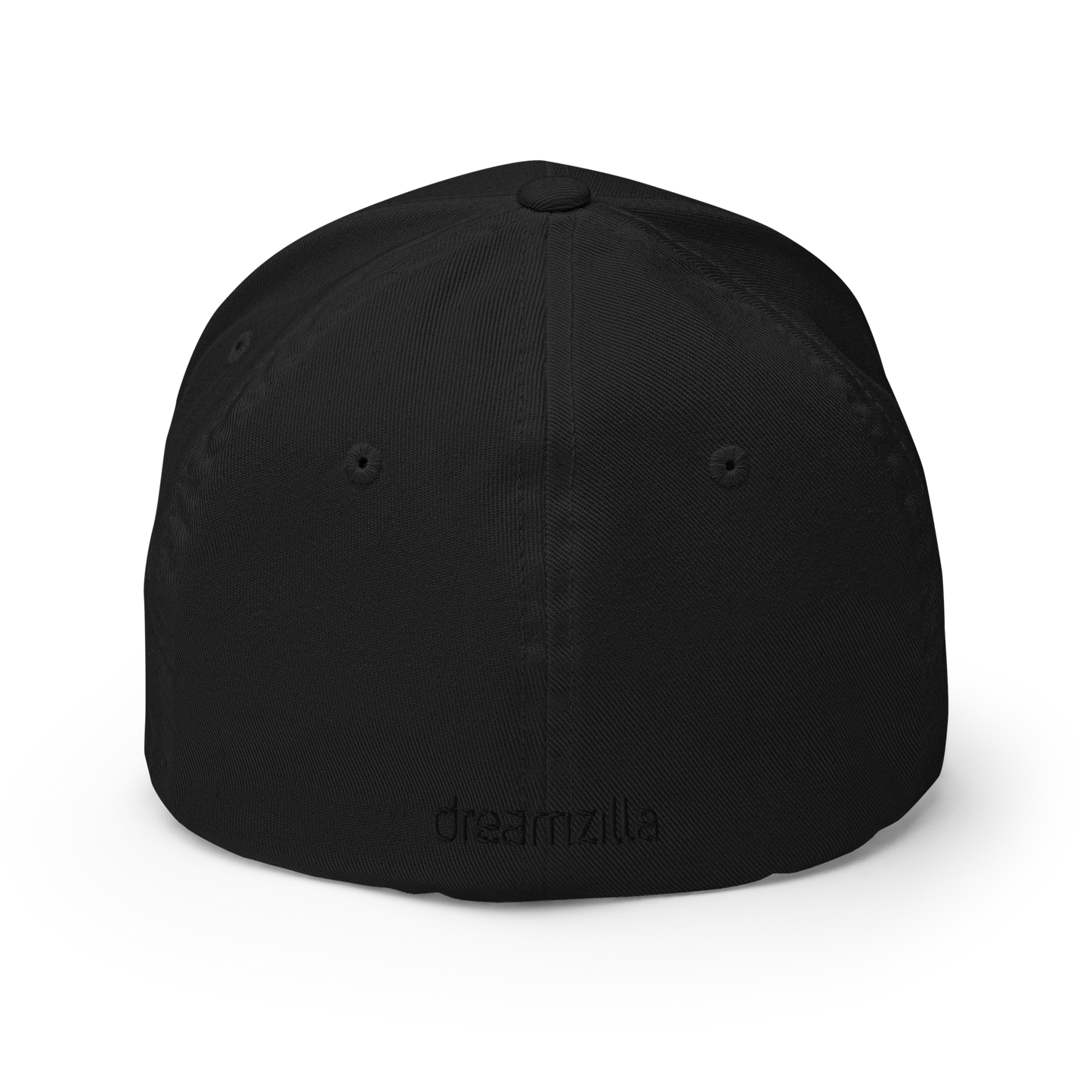 Back of DZ Monochrome 3D Puff Flexfit Cap in Black