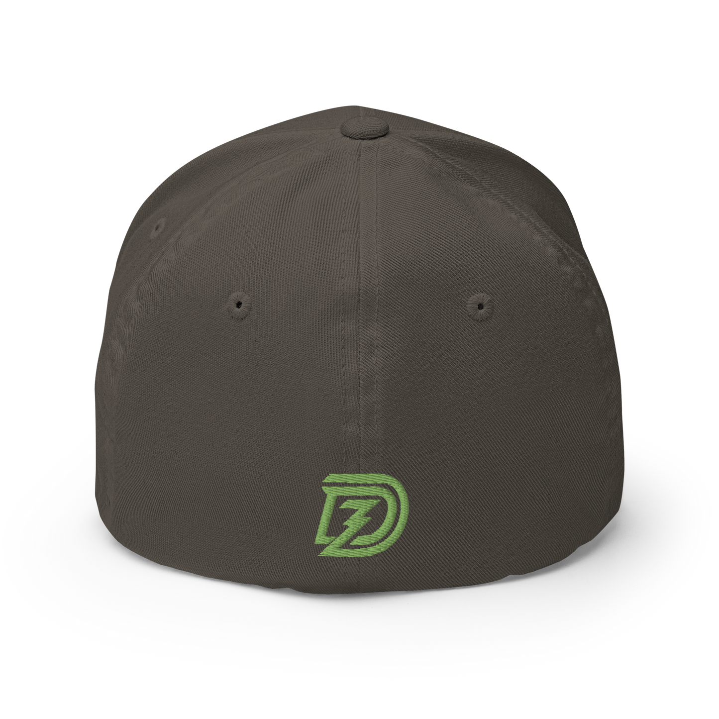 Back of Dreamzilla Flexfit Cap in Dark Grey