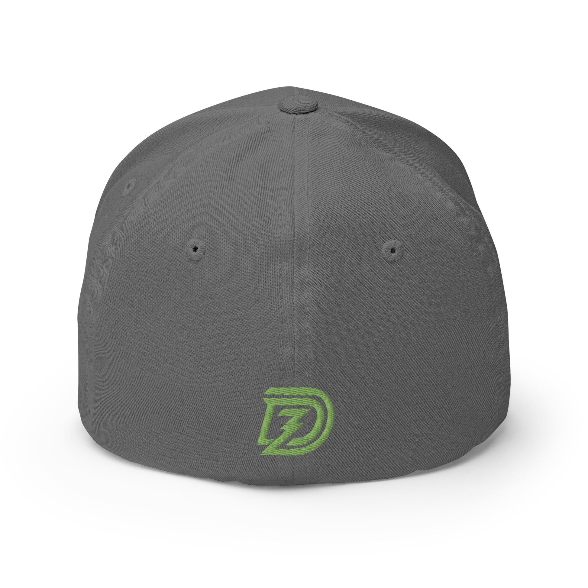 Back of Dreamzilla Flexfit Cap in Grey