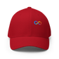 Neurodiversity Rainbow Infinity Flexfit Cap in Red