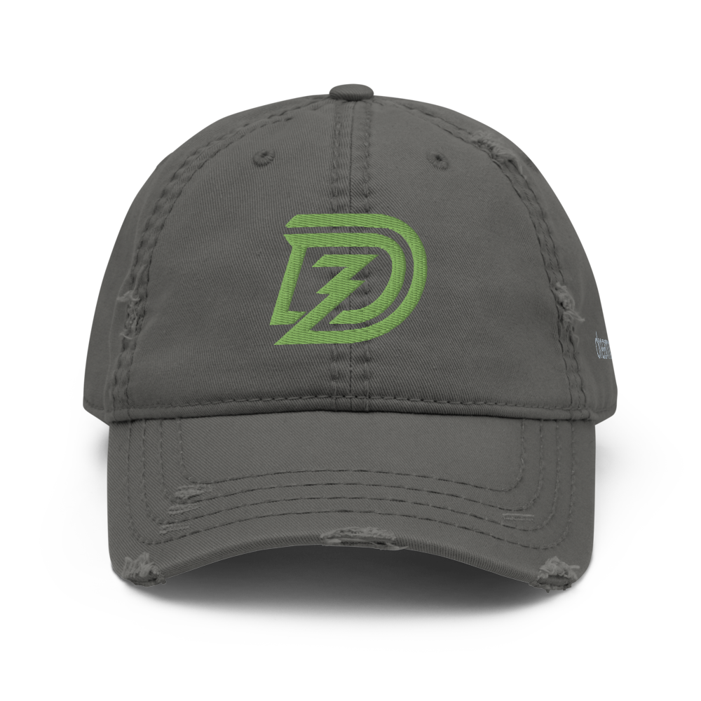 DZ Distressed Dad Cap in Charcoal Grey