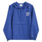 Embroidered Champion Packable Jacket in Royal Blue
