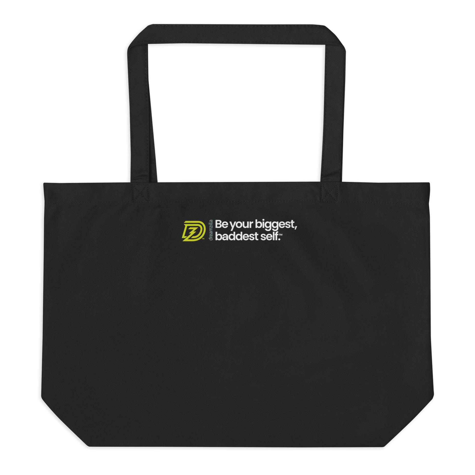 Back of Team Zilla Large Eco-Friendly Tote in Black