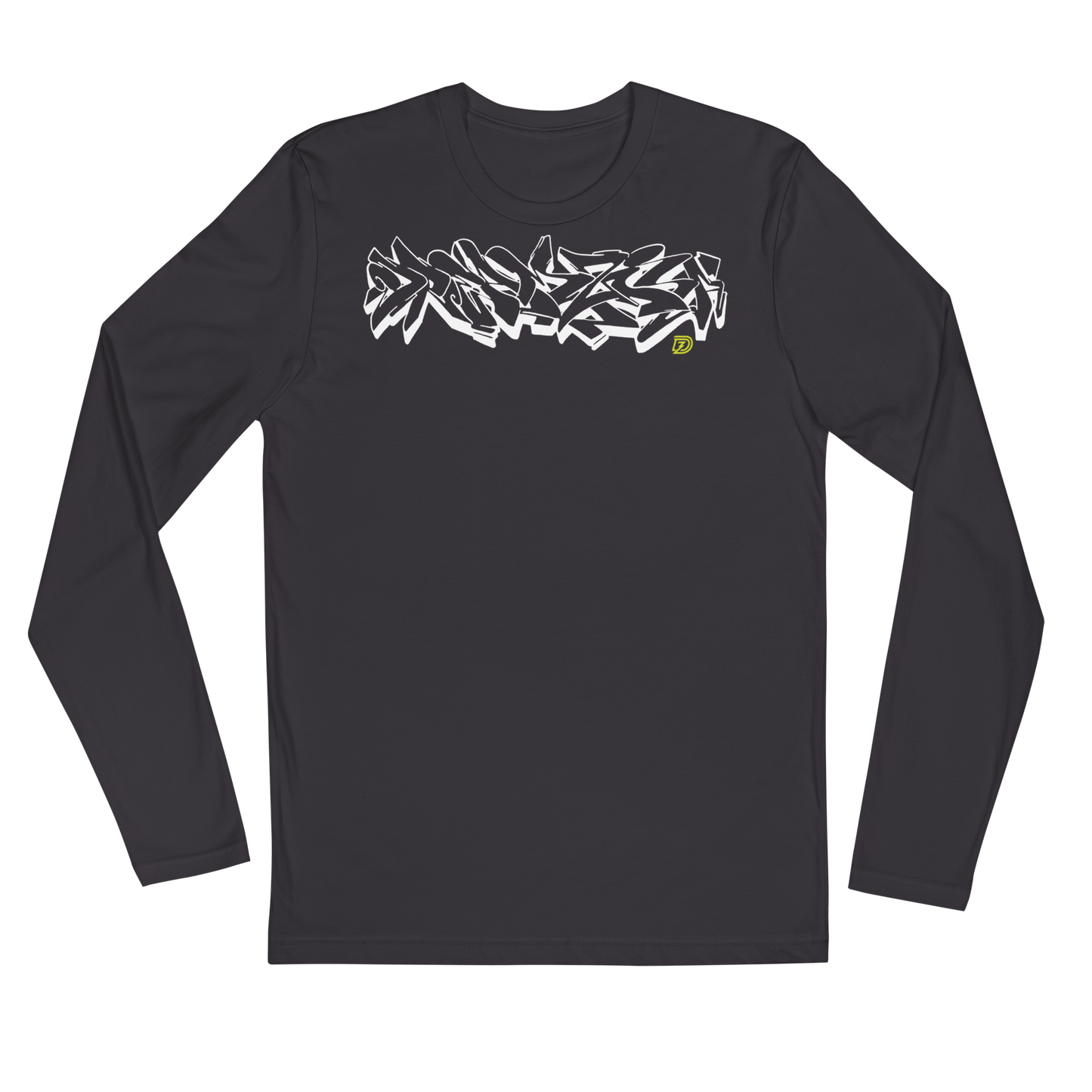 Graffiti Wildstyle 2 by Sanitor Long Sleeve Fitted Crew in Heavy Metal
