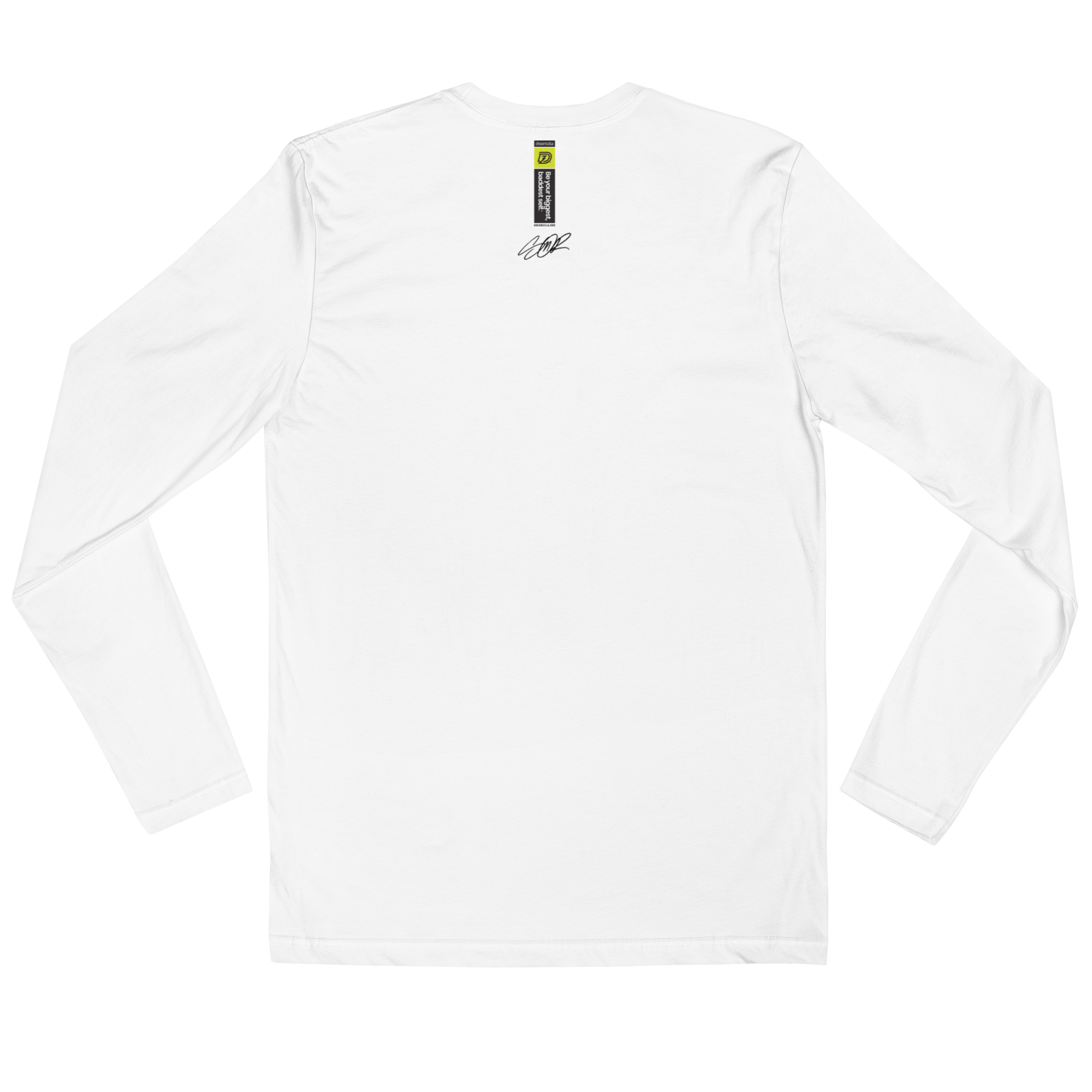 Back of Graffiti Wildstyle 2 by Sanitor Long Sleeve Fitted Crew in White