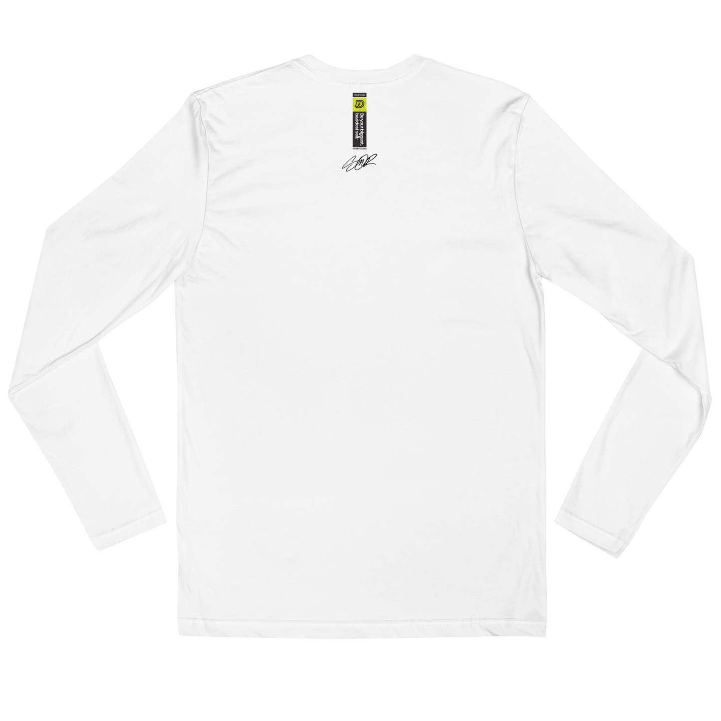 Back of Graffiti Wildstyle 2 by Sanitor Long Sleeve Fitted Crew in White