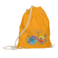 Neurodiversity Rainbow Infinity EarthPositive Cotton Drawstring Bag in Gold