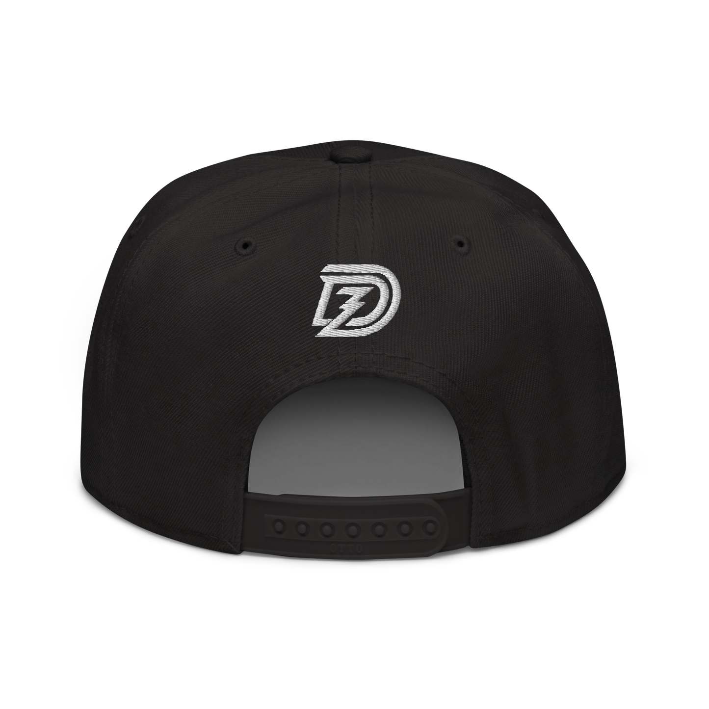 Back of Neurodiversity Rainbow Infinity Snapback in Black