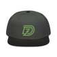 DZ 3D Puff Snapback in Charcoal Gray with Black Brim
