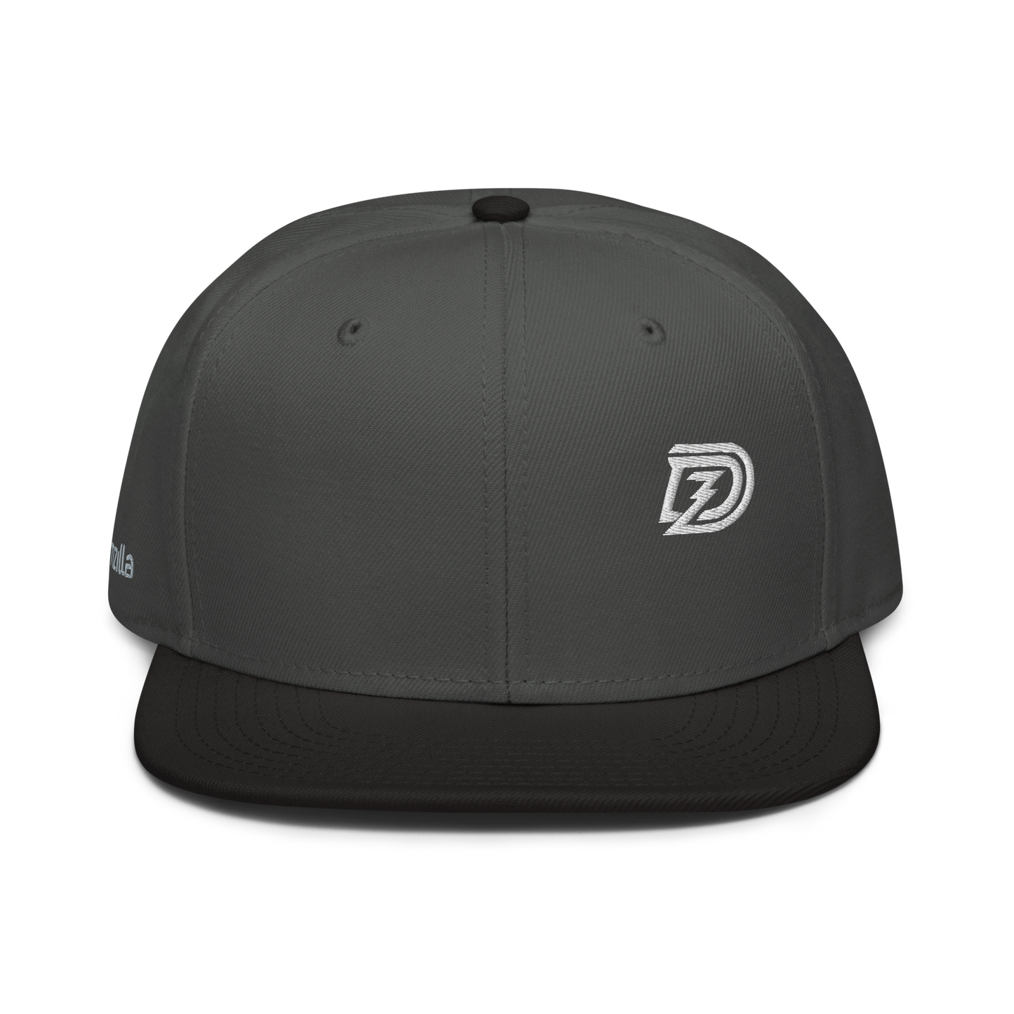 DZ Monochrome Snapback in Charcoal Gray with Black Brim