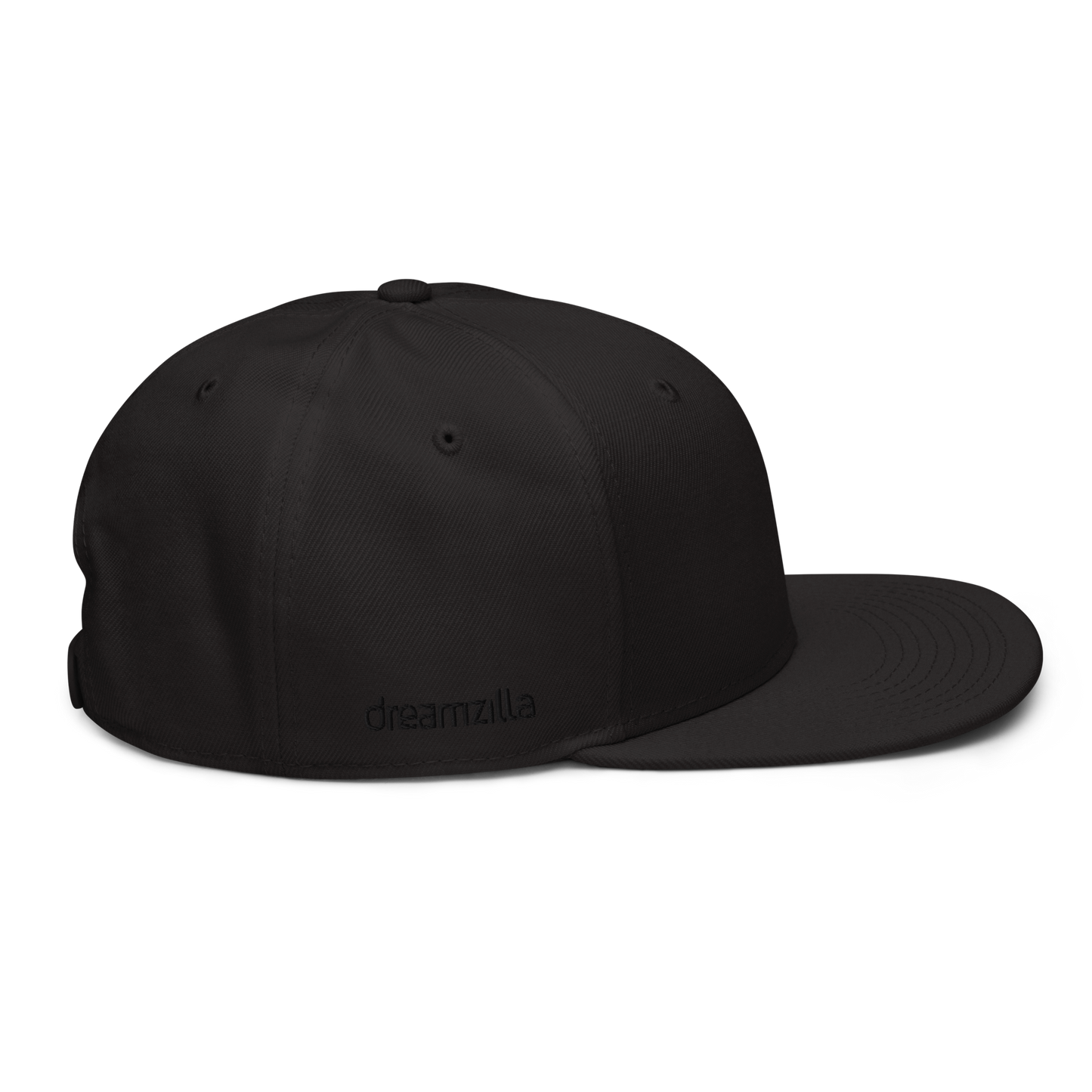 Right Side of DZ Monochrome Snapback in Black