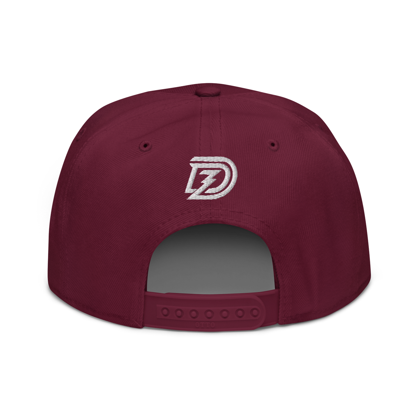 Back of Neurodiversity Rainbow Infinity Snapback in Burgundy Maroon