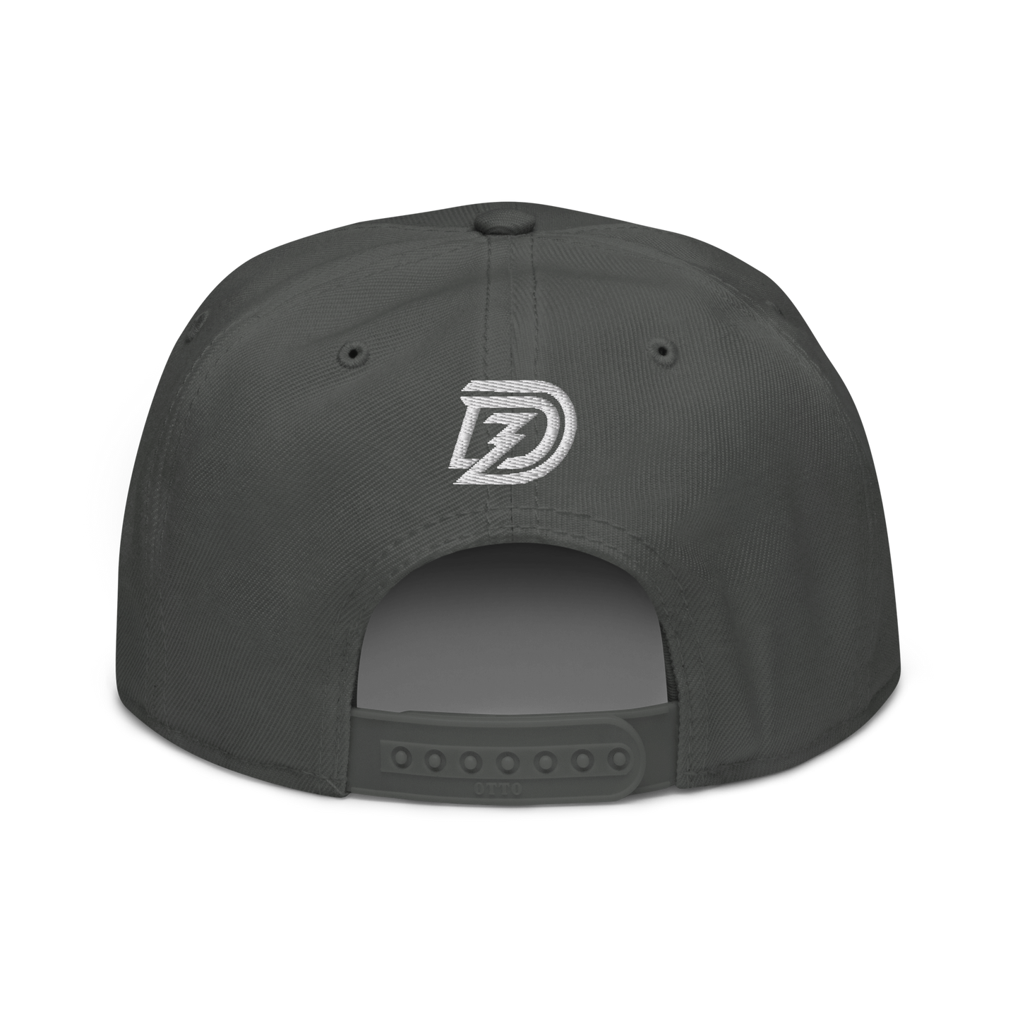 Back of Neurodiversity Rainbow Infinity Snapback in Charcoal Gray