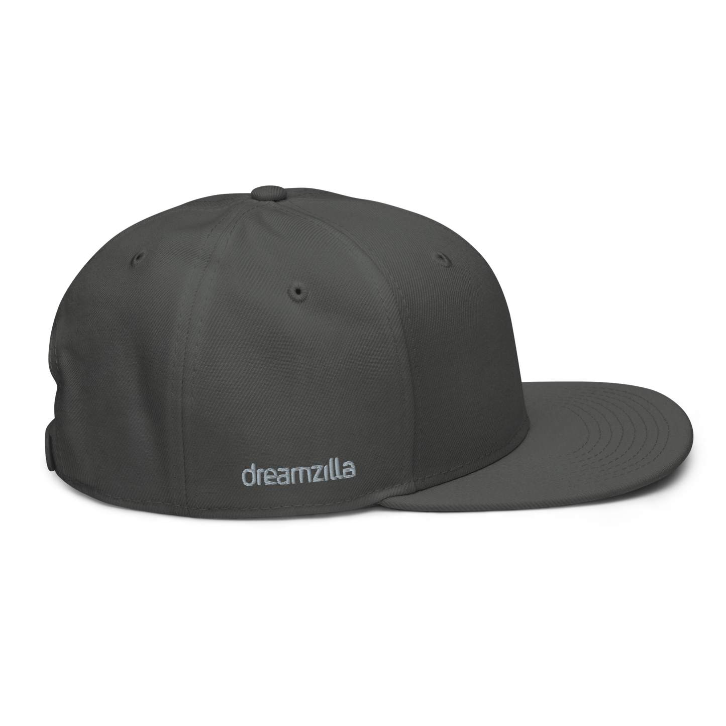 Right Side of DZ Monochrome Snapback in Charcoal Gray