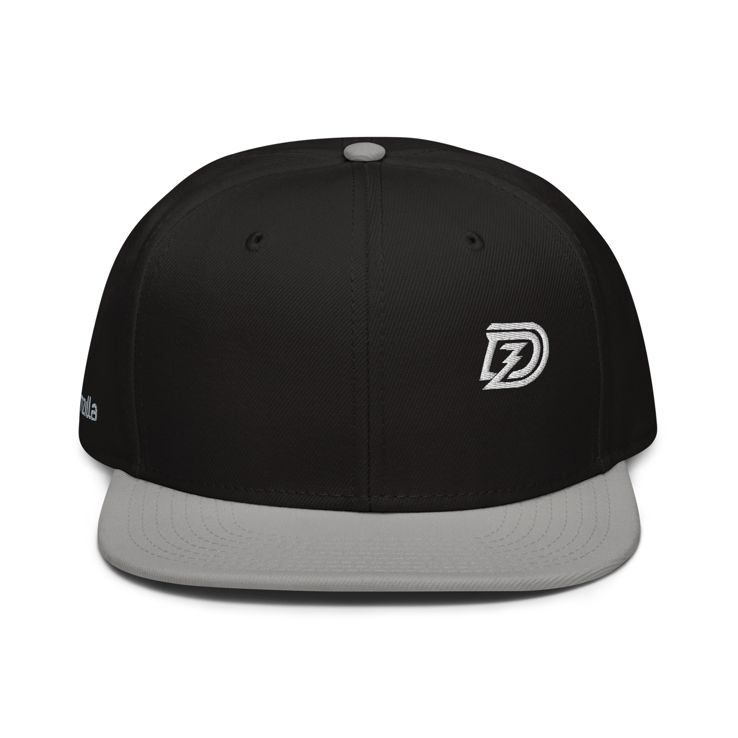 DZ Monochrome Snapback in Black with Gray Brim