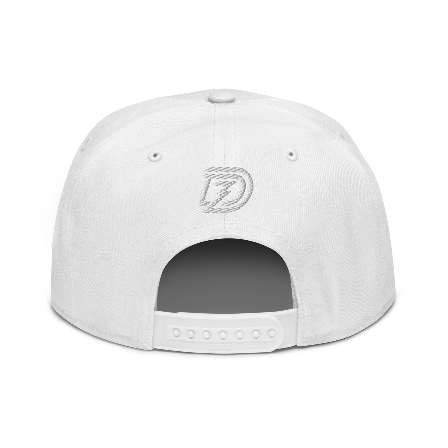 Back of Neurodiversity Rainbow Infinity Snapback in White