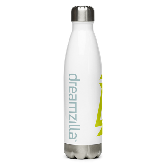 Back of Stainless Steel Water Bottle in White