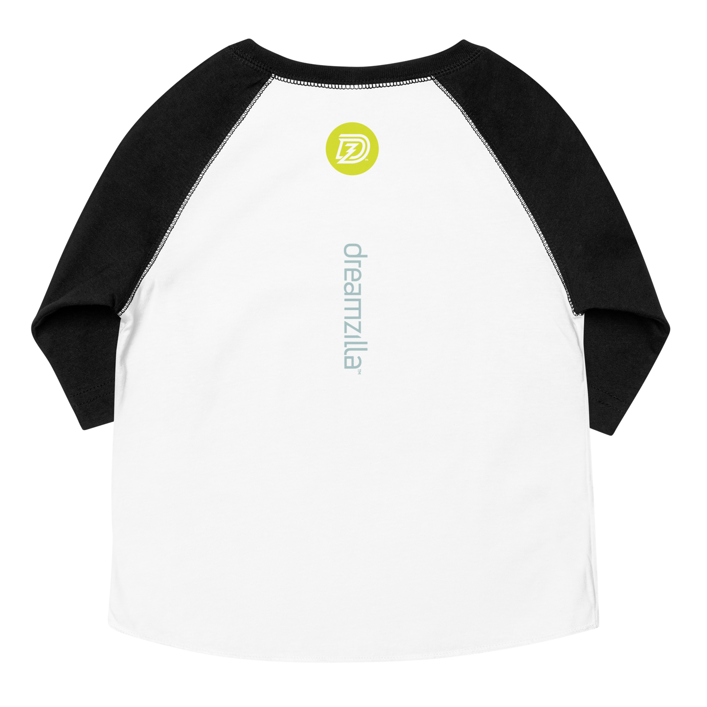 Back of Team Zilla 2022 Toddler Shirt in White with Black Sleeves